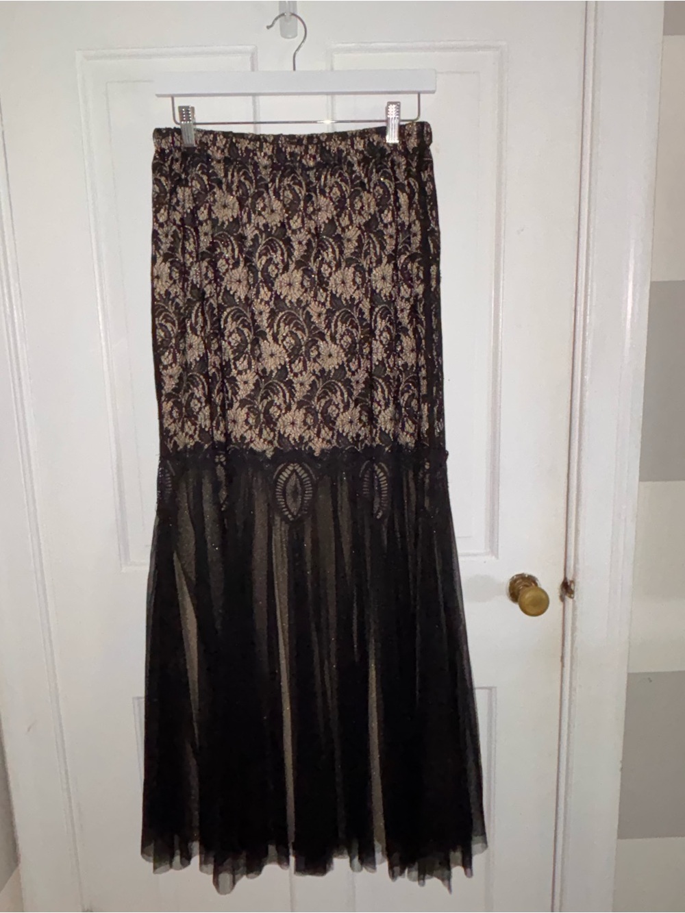 Damianou Black Lace 3 Pc Set 90s Vintage Midi Made in USA Autumn Wedding Large - Picture 5 of 16